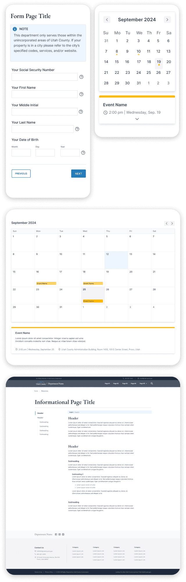 Instructional page template
