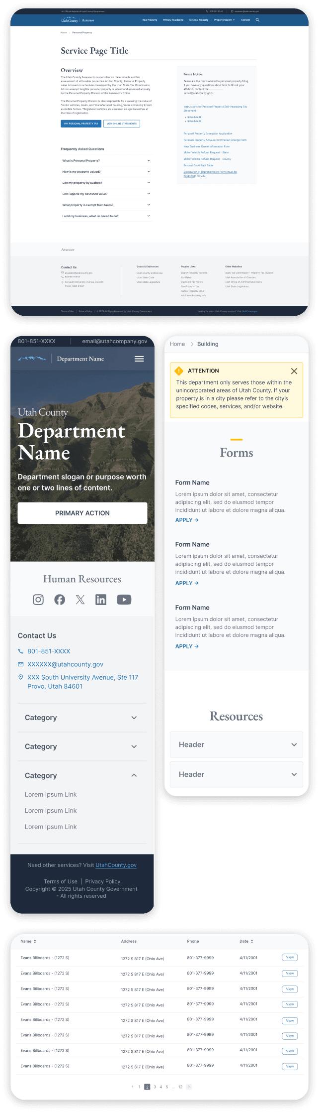 Data-entry form template